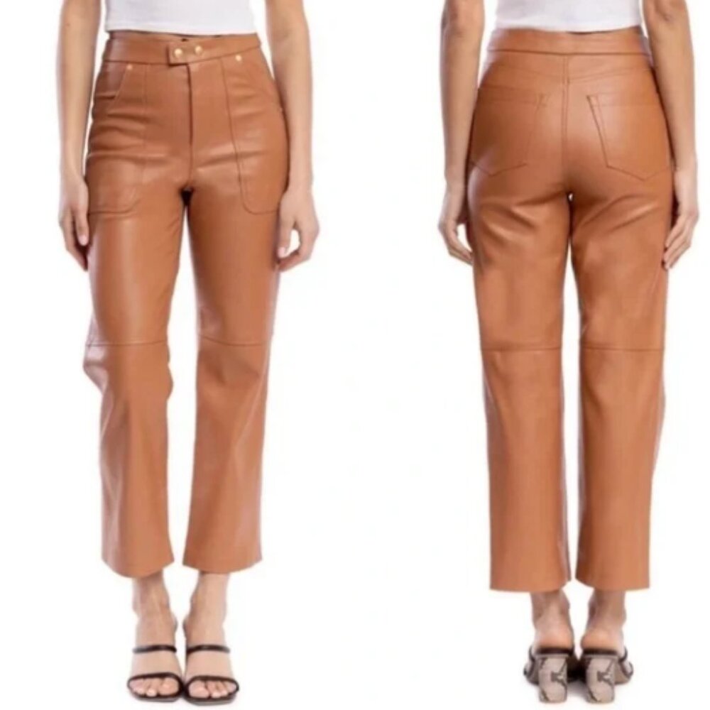Blank NYC “The Baxter” vegan leather ribcage pants Size 24 NWOT 2025